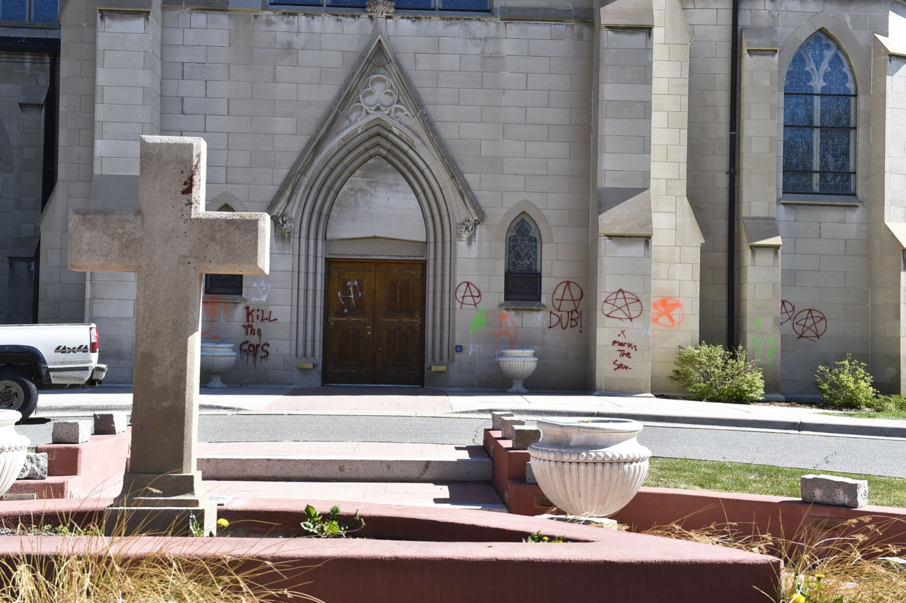 Cathedral Vandalism